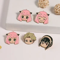 anime spy family brooch cosplay metal badge loid forger anya yor forger cartoon cute pin gift