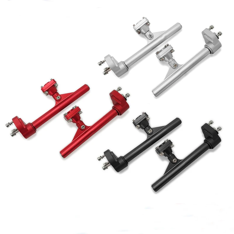 1Pair 4.76mm Shaft Bracket with Bearings Fixed Seat 110mm Aluminum Strut Holder for RC Catamaran Boat Model Dual-power Parts