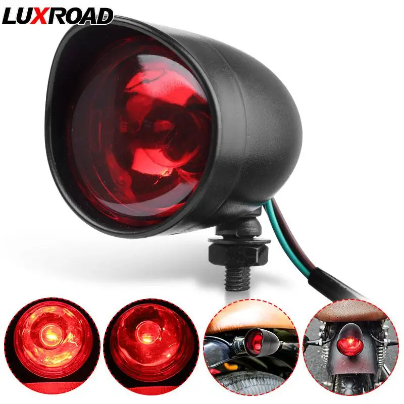 

Motorcycle Tail Stop Light Red Moto Rear Braking Lights 12V Turn Signal Light Driving for Cafe Racer for Choppers Bike