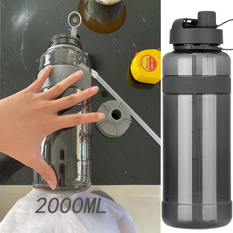 Спортивная бутылка для воды объемом 3 литра портативная чашка с соломинкой