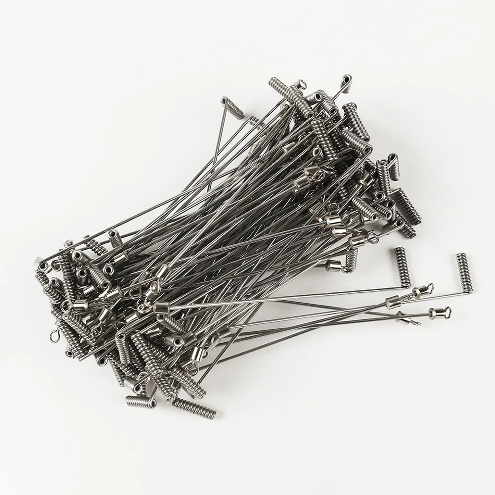 

10pcs Tube Chain Hooks Twist-L-Shaped Balance Pipe Chain Hook Sea Pole Split Hook Wire String Hook Fishing Tackle Accessories