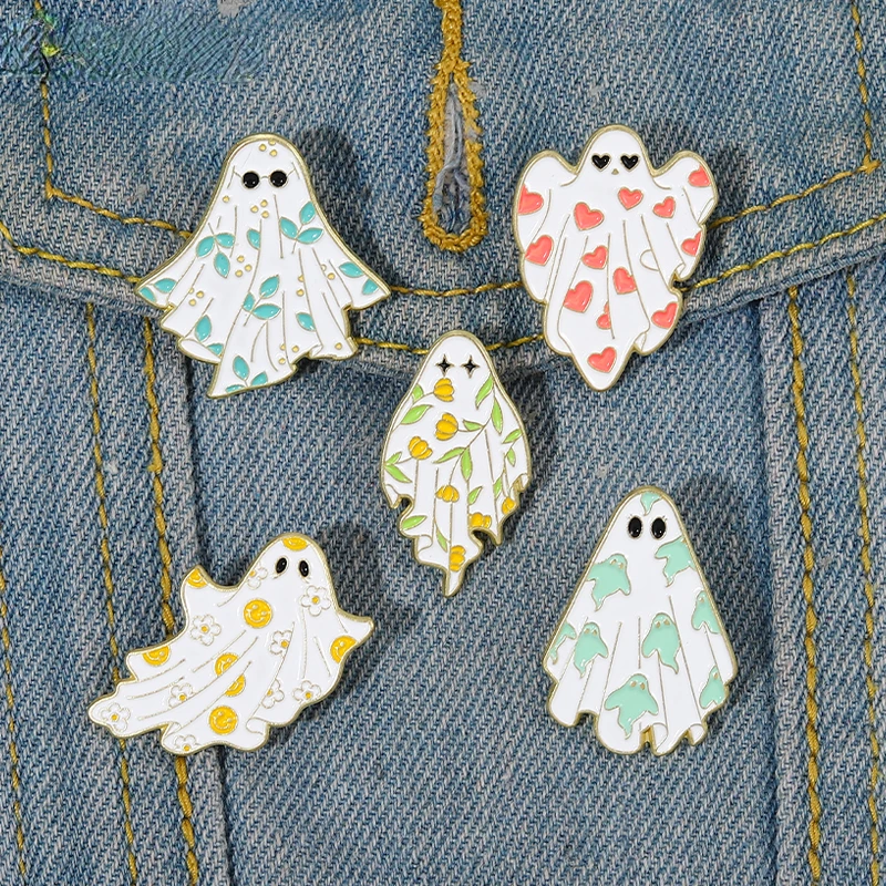 

Boo-tiful Enamel Pins Custom Halloween Spooky Ghost Brooches Lapel Badges Cartoon Funny Jewelry Gift for Kids Friends