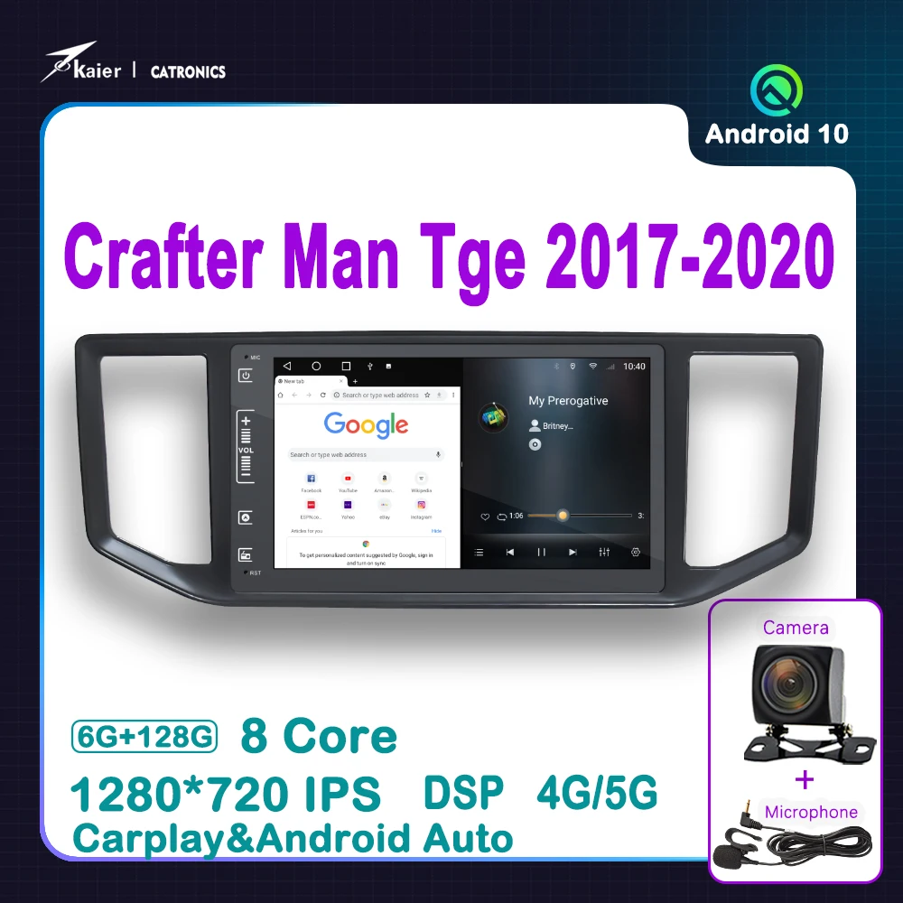 

KAIER Android 10 DSP CORE for Crafter Man Tge 2017 2018 2019 2020 Car DVD Stereo Radio Multimedia GPS 4G/5G Video Player AUTO