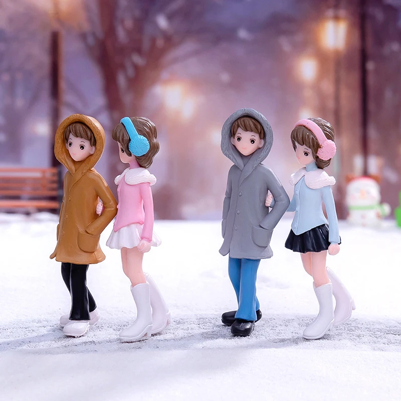 1 пара мини-фигурки для влюбленных из смолы