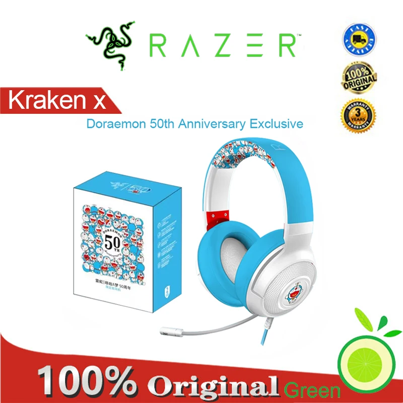 

Эксклюзивные стереонаушники Razer Kraken x Doraemon 50-го юбилея 7,1 Surround