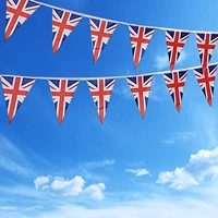 12pcs union jack flag pennant uk string flag banner britain buntings union jack bunting flag festival party holiday decoration