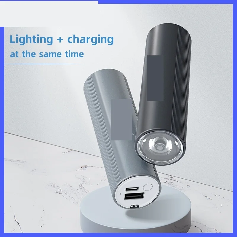 

Flashlight 2 In1 Powerbank Rechargeable Flashlight 5000mah Power Bank cargador portá Pocket Flashlight For Outdoor For iphone 12