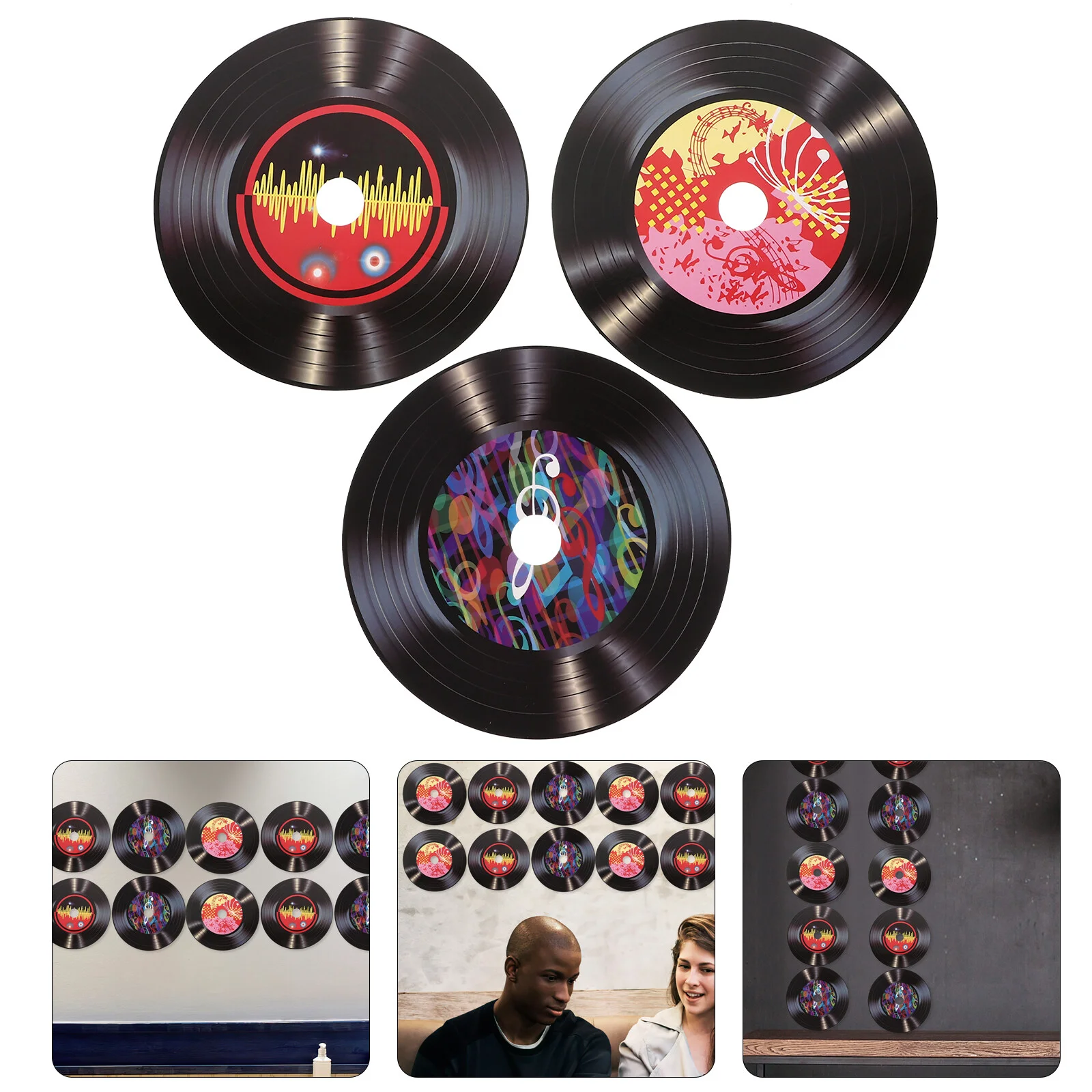 

Wall Sticker Shop Decor Records For Retro Vinyl Ornaments Aesthetic Vintage Vintage Decor Sign Stickers