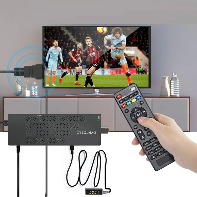 TDT HD-декодер HD-совместимый тюнер DVB T2 H265 HD Euroconnector Full 1080P для Wi-Fi EU PLUG