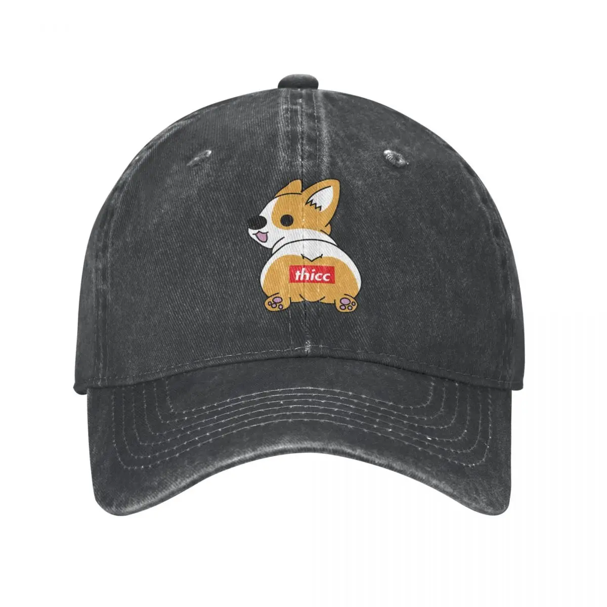 

Thicc Corgi Butt Baseball Cap cowboy hat Peaked cap Cowboy Bebop Hats Men and women hats