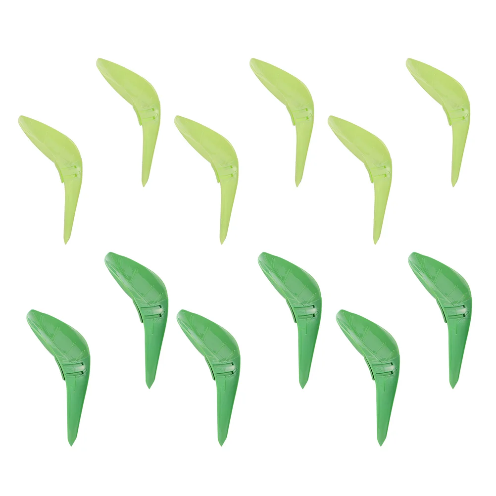 

12pcs Chic Lazy Plant Pot Watering Kits Funny Leaf Shape Watering Tool
