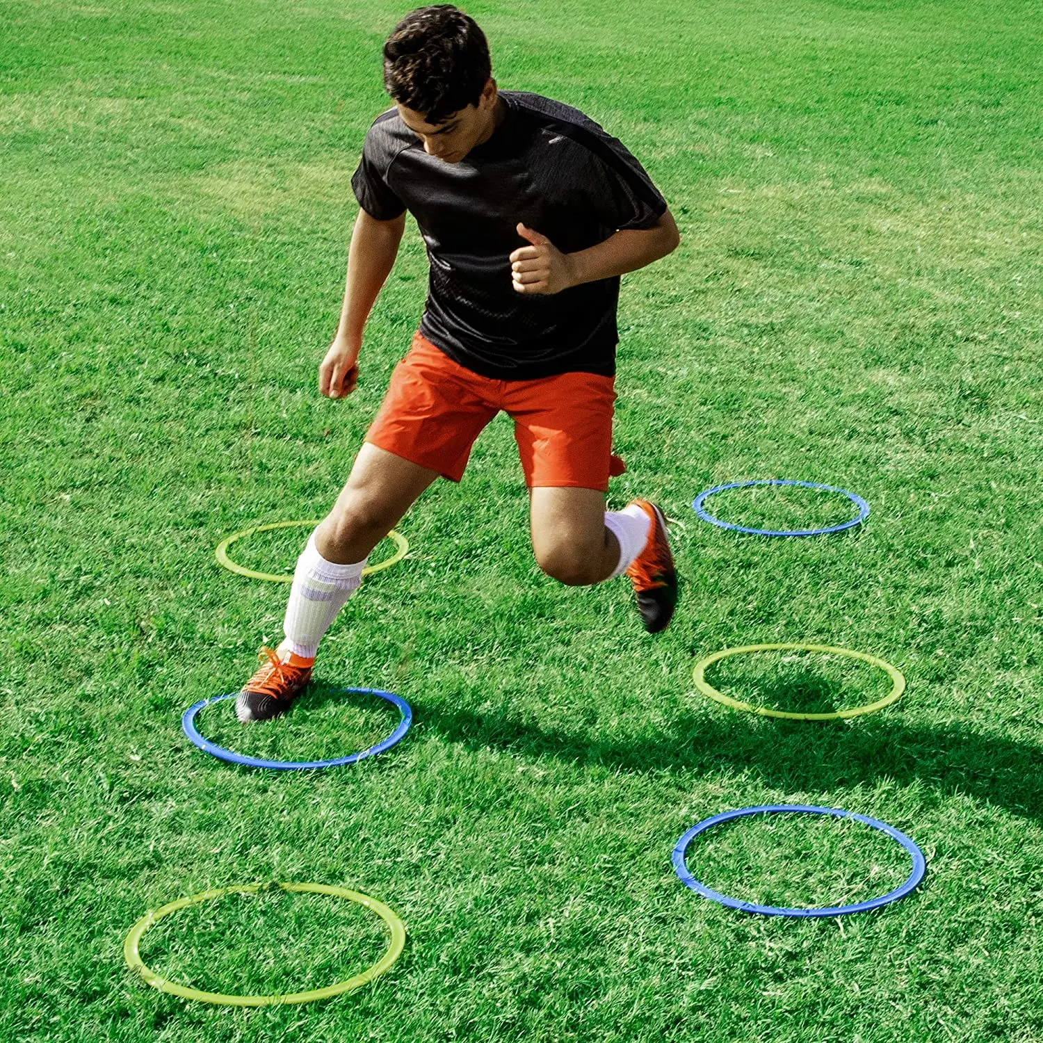 Durable Agility Training Rings Portable 5/12pcs Football Soccer Speed Agility Training Rings Sport futbol Training Equipment images - 6