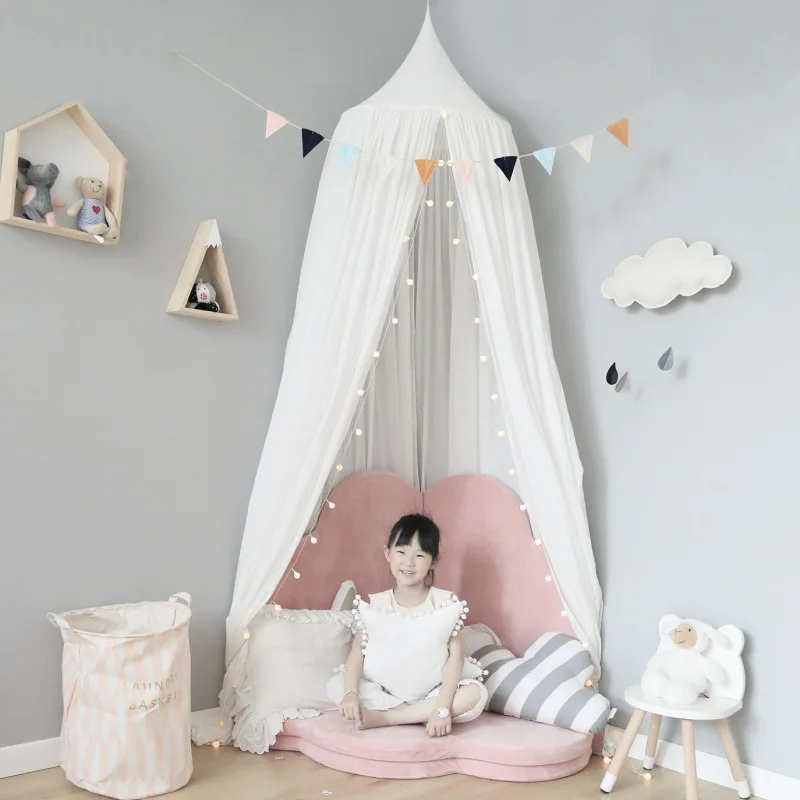 Children's Bed Tent Ceiling Bed Curtain Indoor Princess Play House Cotton Hanging Tent Reading Corner Nordic Home Decoration