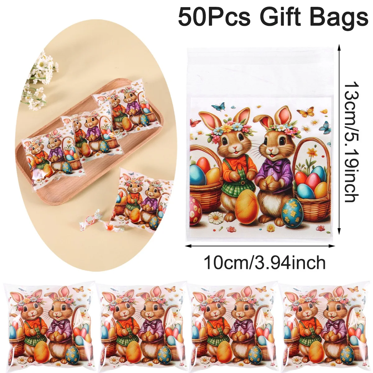 

Пластиковые прозрачные пакеты для пасхальных сладостей