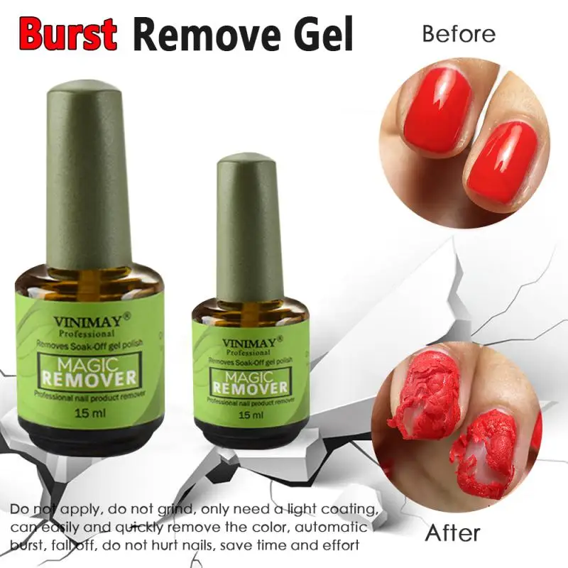 

15ML Burst Remover Soak Off Gel Polish Removercleaner Nail Uv Gel Nail Art Acrylic Clean Degreaser for Nail Lacquer TSLM1