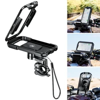 waterproof moto phone holder motorcycle bike handlebar mount for 4 7 6 8 inch smartphone cycling support stand with touch screen