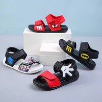 2021 summer spiderman new childrens sandals baby breathable batman non slip beach shoes kids cute mickey sandals luminous