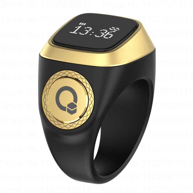 

IQibla Smart Zikr Ring Praise Tasbih Tally Электронный цифровой счетчик для мусульман Время молитвы Вибрационное напоминание Водонепроницаемый