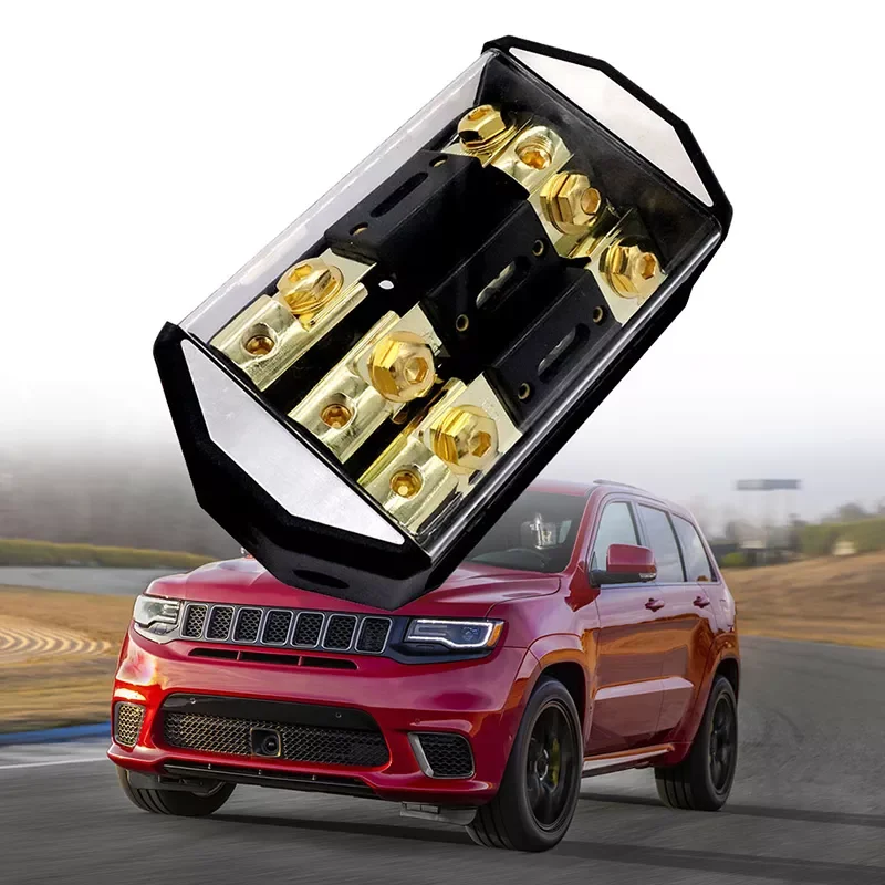 

Car Audio ANL Fuse Holder Breaker 12V-24V 1 In 3 Way Out Distribution Boat Vehicles Speaker Amplifier Subwoofer Fuse Box