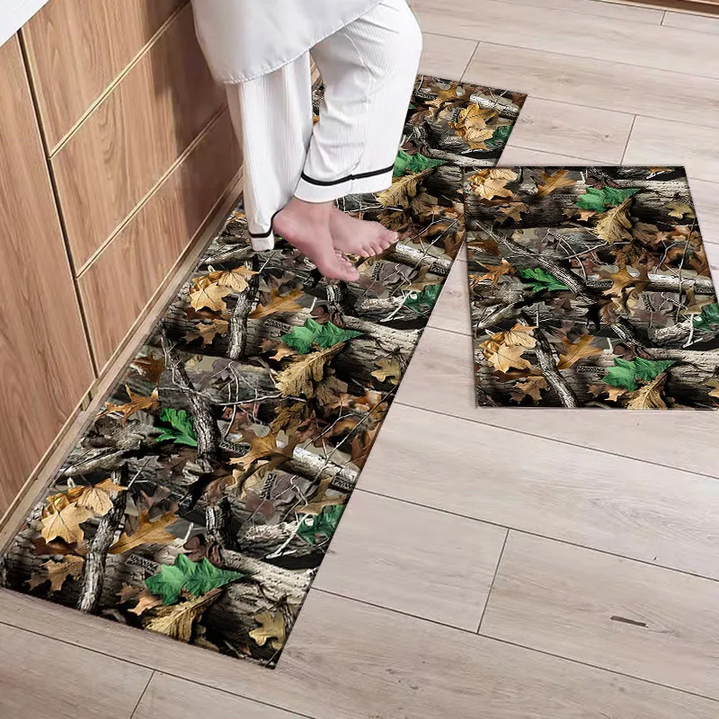 

Простой Противоскользящий деревянный напольный коврик с узором, кухонный коврик, ковер для входа в ванну, 3D вход, противообрастающий дверно...