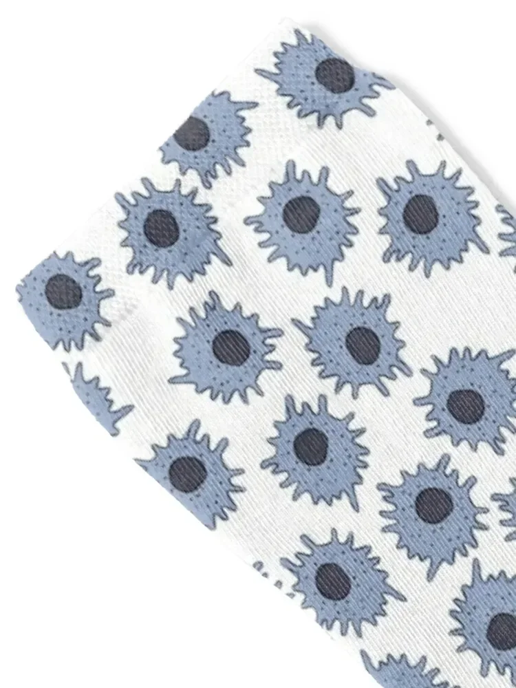 Носки Macrophages - Blue on White нескользящие носки с подогревом движущиеся чулки мужские