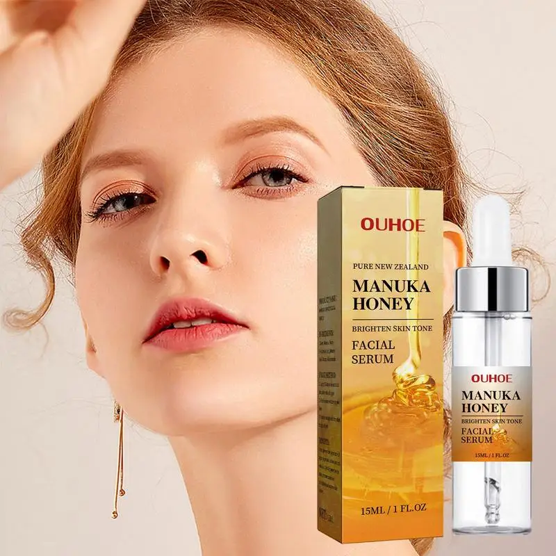 

15ml Manuka Honey Facial Serum Anti Aging Skin Lifting Firming Essence Nourishing Brighten Pore Shrinking Moisturizer Skin Care