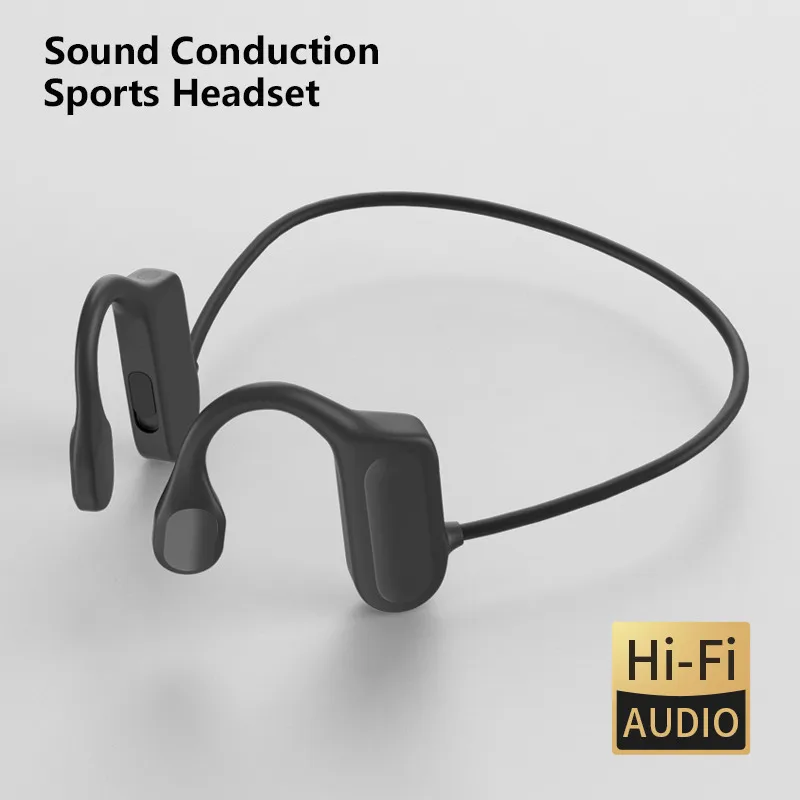 

5.0 Bluetooth Earphones Sport Wireless Headset Ear Hook Air Bone Conduction Principle Stereo HIFI Headphones With Microphone
