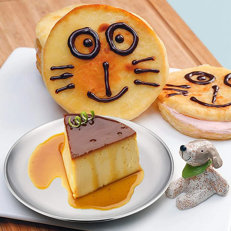 Обеденные тарелки из нержавеющей стали золотой поднос Западная тарелка для еды