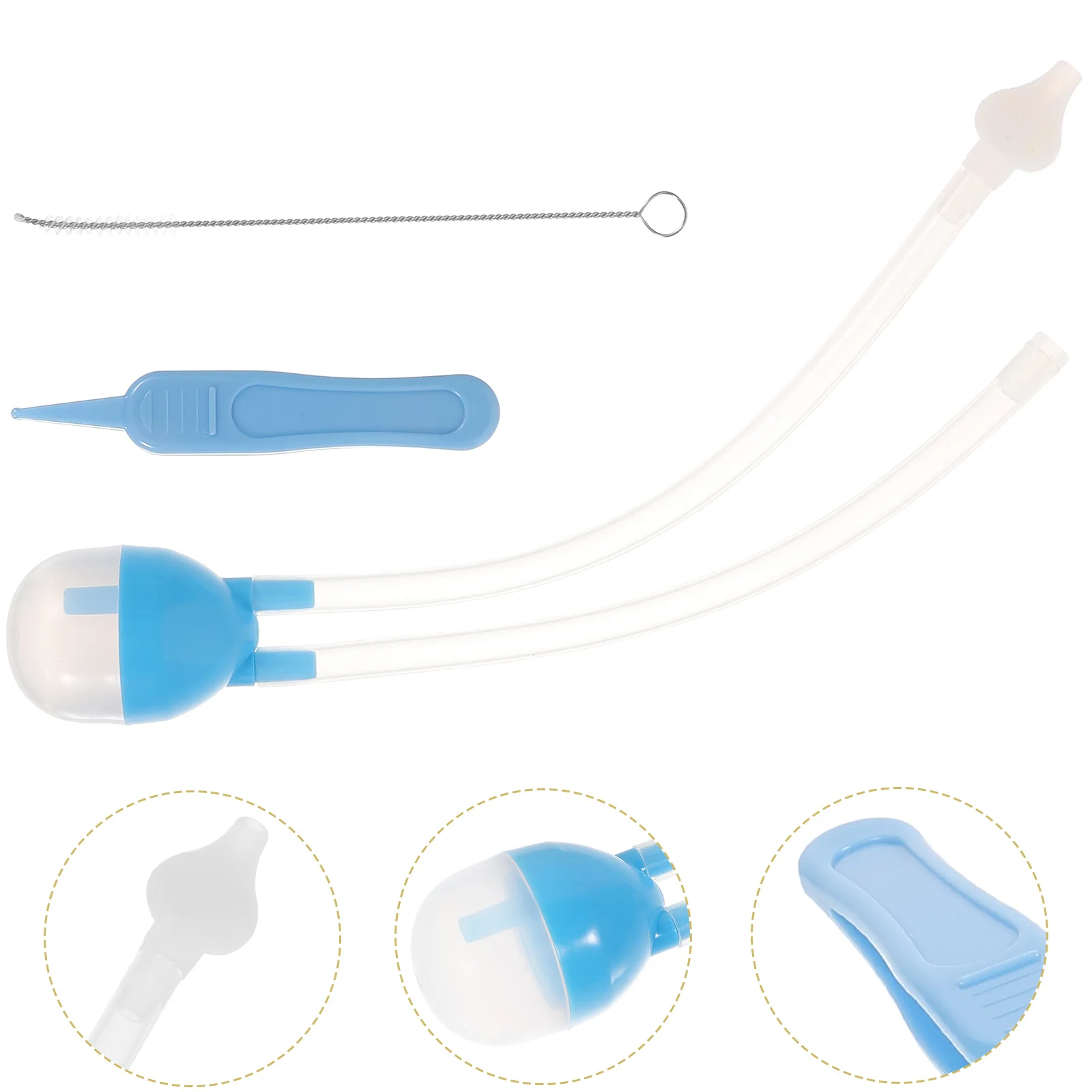 

1 Set Manual Nasal Aspirator Infant Nose Cleaner Nasal Mucus Sucker for Gift