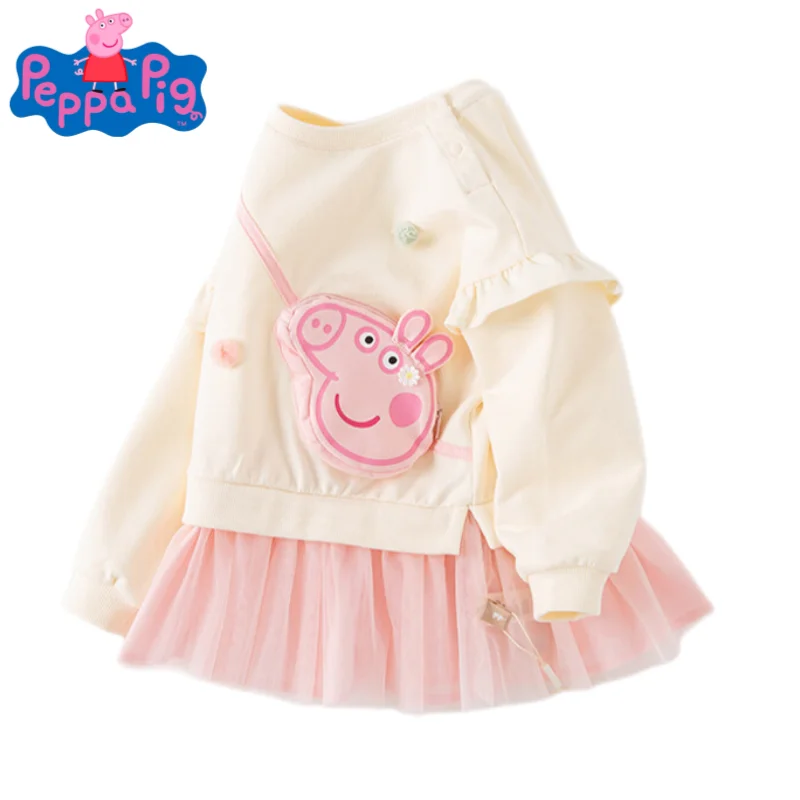 

Peppa Pig New Anime Peripherals Kawaii Cartoon Cute Piggy Peggy Dress Creative Children's Princess Dress Holiday Gift Wholesale
