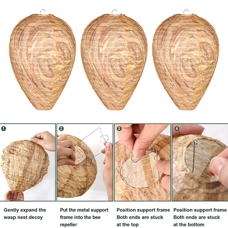 Искусственная ткань васп гнездо подвесная Летающая ловушка для пчелы имитация