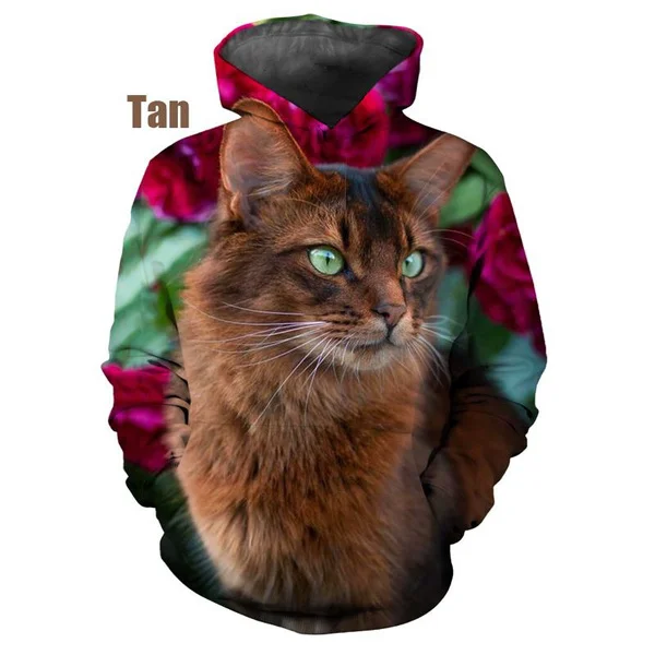 

Новинка 2022, Лидер продаж, толстовка с 3D принтом кота, Повседневный свитер с котом, Свободный Мужской свитер, Повседневный свитер