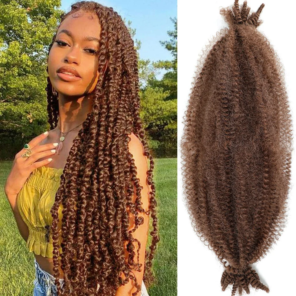 Marley Afro Twist Braiding Hair Extensions For Distressed Faux Locks Crochet Hair mèches naturelles pour tresses Fluffy Hair