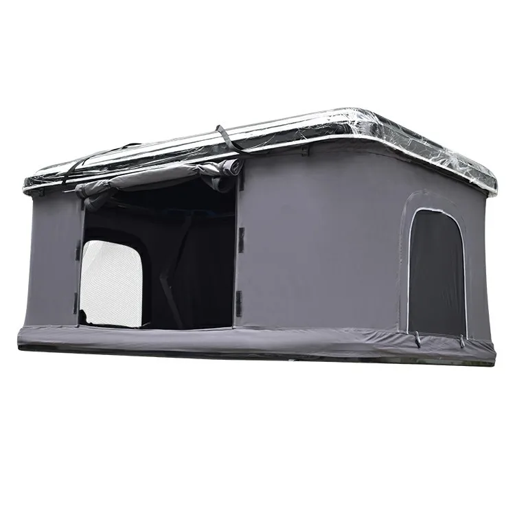 

Outdoor Travel 4x4 Canvas Hard Shell Foldable Removable Retractable Sleeping 3 Persons Camping Car Rooftop Shade Tents//