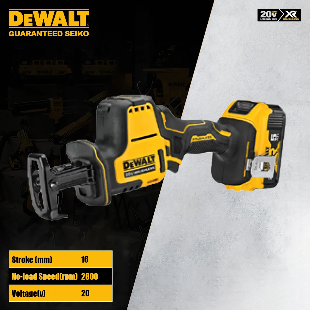 DeWALT DCS369 Cordless Reciprocating Saw Brushless 20v 2800rpm Stroke 16mm for Wood Steel Cutting Universal 18v & 60v Battery