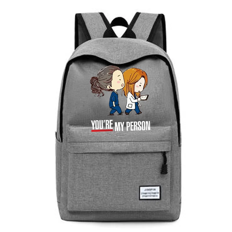 Рюкзак с рисунком анатомии Greys школьный рюкзак аниме женский