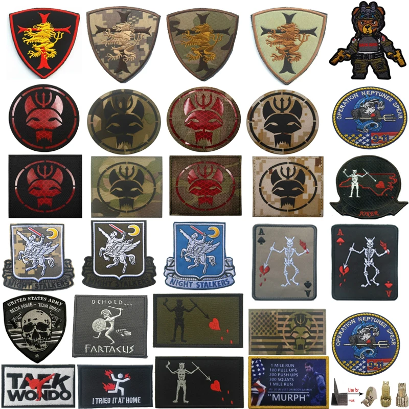 

Navy Seals Badges Hook Embroidery Patch Army Military Tactical Reflective IR Patches Clothes for Caps Backpacks Jackets Vests