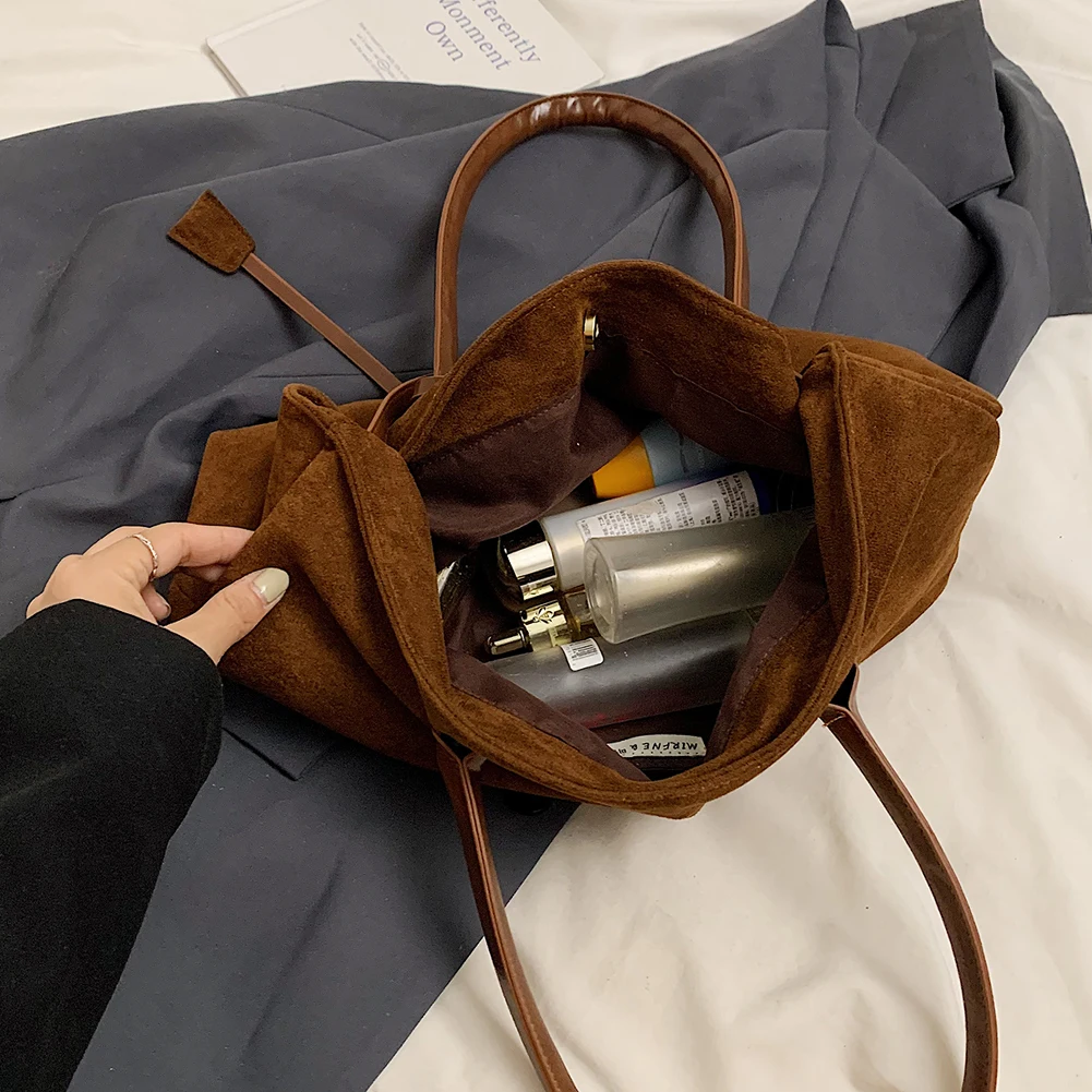 Женская повседневная сумка-тоут из искусственной кожи большая вместительная