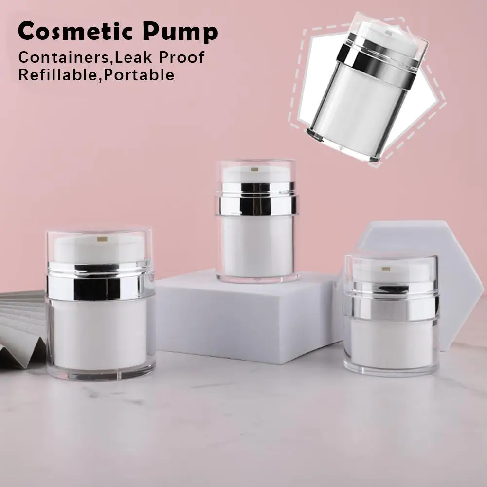 

Cosmetic Jar Acrylic Cream Refillable Cans Vacuum Bottle 50G Container 30G Airless 100G Style Cosmetic Press Jar Cream 15G Q7O7