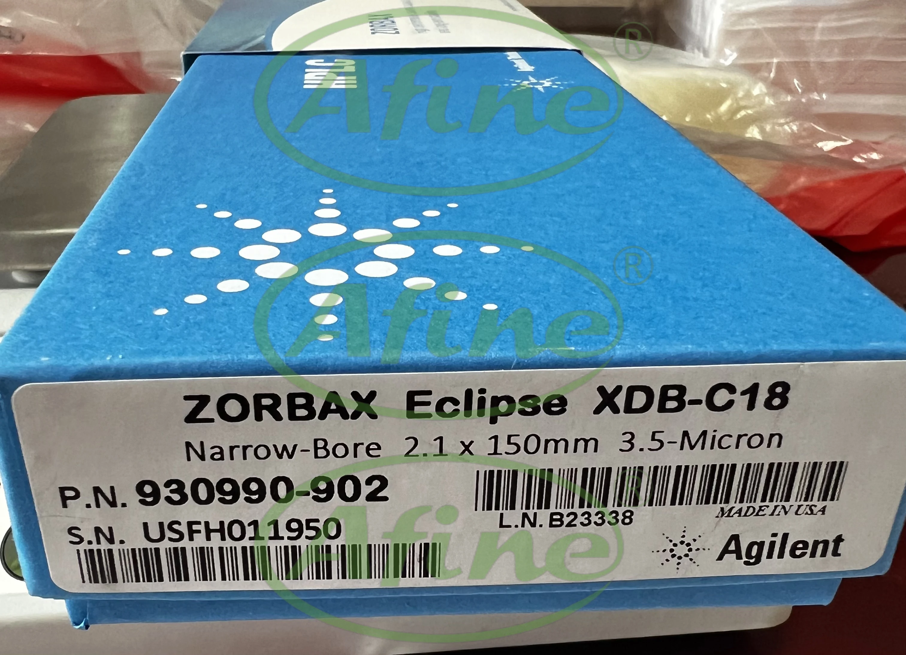 AFINE Agilent 930990 -902 Колонка ZORBAX RR Eclipse XDB-C18 2 1 x 150 мм 3 5 мкм