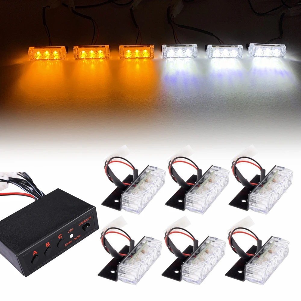 Автомобильная Передняя решетка для деки автомобиля, 12 В, стробоскопическая вспышка, Стробоскопическая Лампа для экстренной опасности, дневные ходовые огни