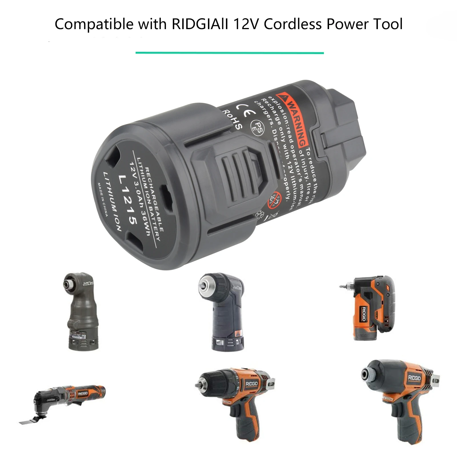 Литий-ионный аккумулятор 3000 мАч 12 В L1215 для AEG Ridgid BS12C BS12C2 BSS12C L1215P L1215R - купить по