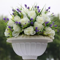 white wedding decoration party flower bouquets for road lead or wedding column white flowers road lead flower 6pcslot