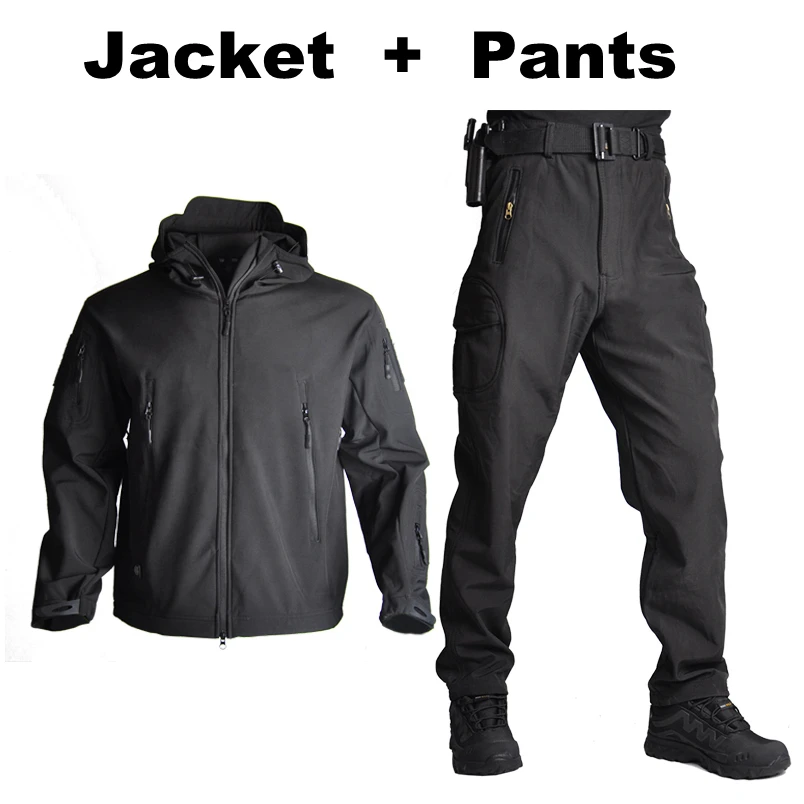 Мужская тактическая куртка с мягкой оболочкой армейская Водонепроницаемая