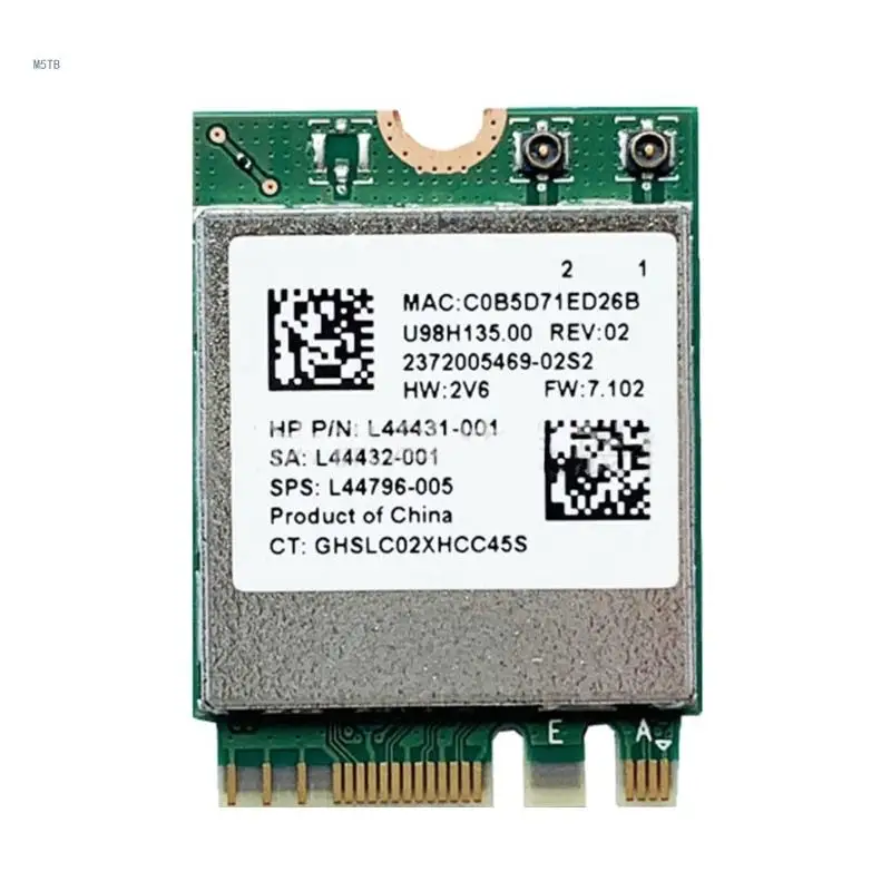 

Dual-Band 2.4G-/5.8g WiFi Card Wireless-AC RTL8822CE 802.11ac Card BT5.0