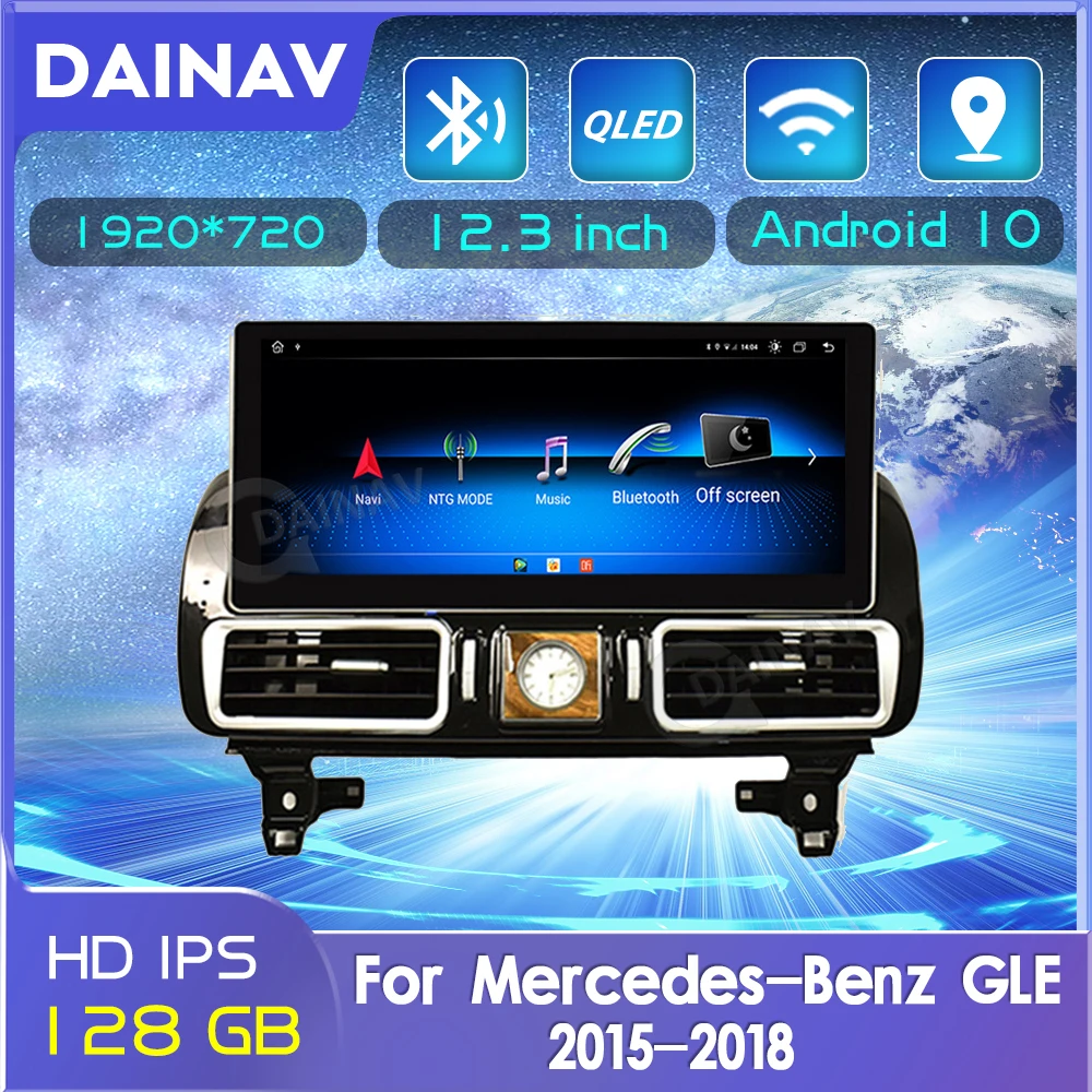 

Автомагнитола 2 Din на Android, 12,3 дюйма, GPS-навигация для Mercedes-Benz GLE GLS W166 2015-2018, автомобильный мультимедийный DVD-плеер, Авторадио