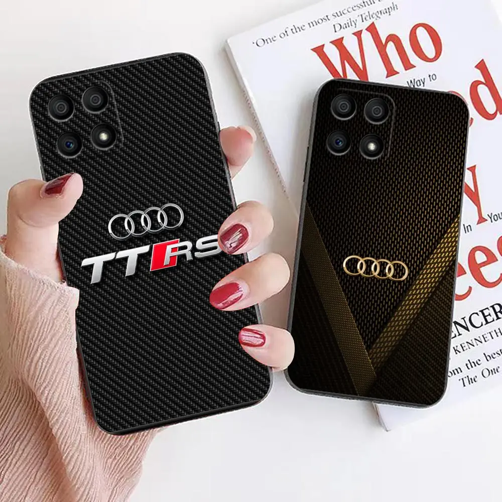 Case For Huawei Honor X40 X30 X20 X10 X9 X9A X8 X7 5G V40 V30 V20 V10 V9 Magic 3 4 Pro Case Funda Shell Luxury Sports Car A-Audi