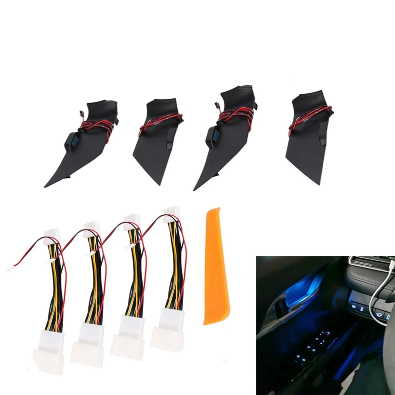 

For Toyota Camry 2018-2022 Door Bowl Armrest Atmosphere Light Interior LED Blue Door Bowl Handle Frame Light