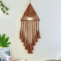 wall tapestry%c2%a0handcrafted%c2%a0diy%c2%a0iron ring%c2%a0bohemia cotton thread macrame dream catcher%c2%a0household supplies%c2%a0
