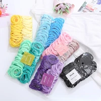 ladies fashion solid color elastic hairbands with colorful korean rubber bands girls jewelry headwear hair accessories